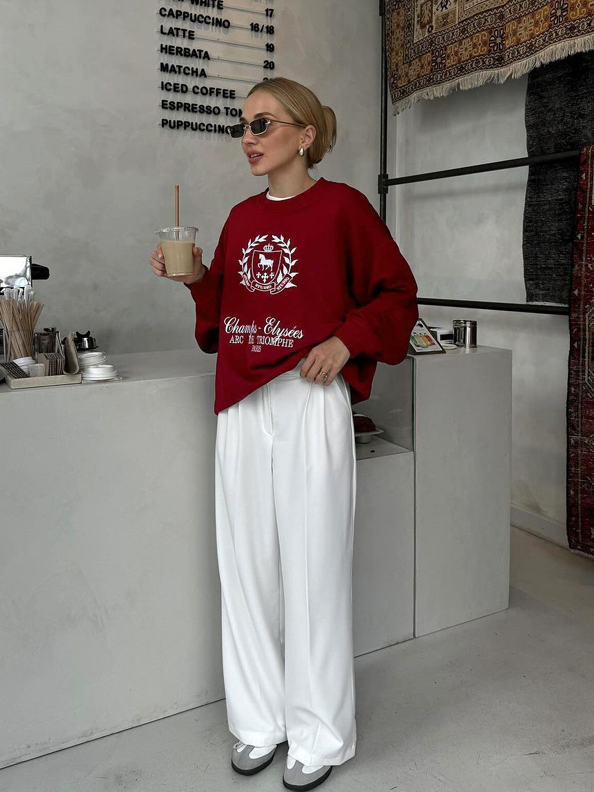 Sweter College Rosea Red